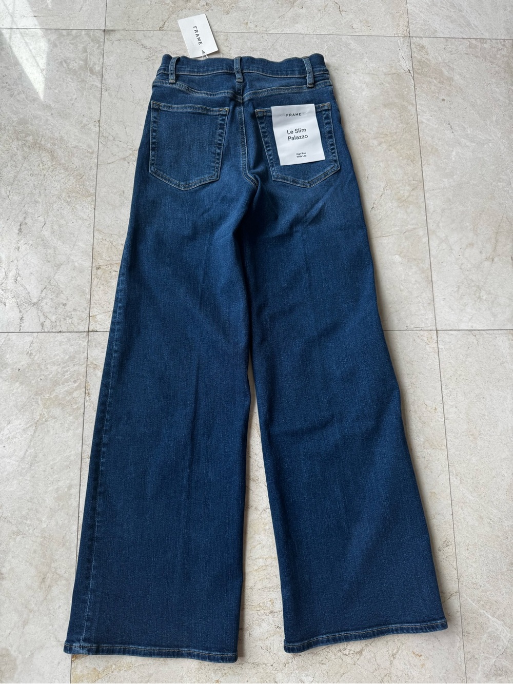 Frame Le Slim Palazzo Wide-Leg High-Rise Women’s Blue Jeans size 26 - Picture 8 of 16